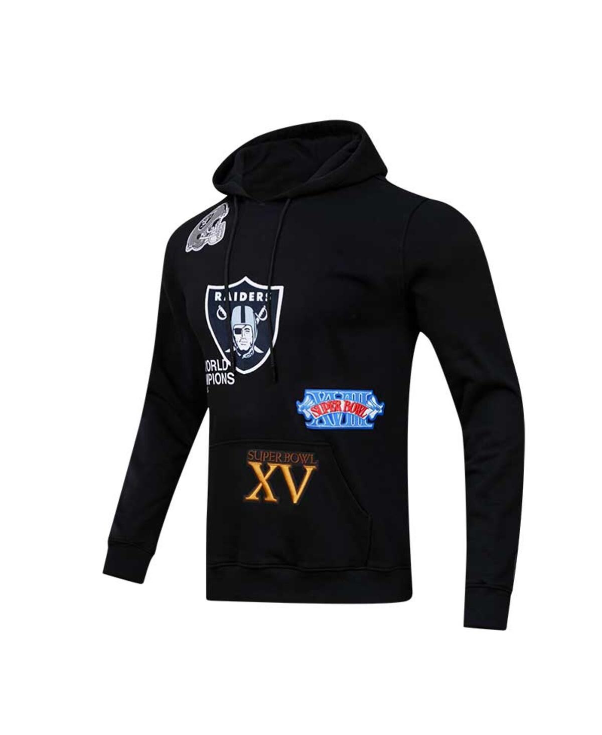 Pro Standard Black Las Vegas Raiders 3x Super Bowl Champions Pullover Hoodie In Black