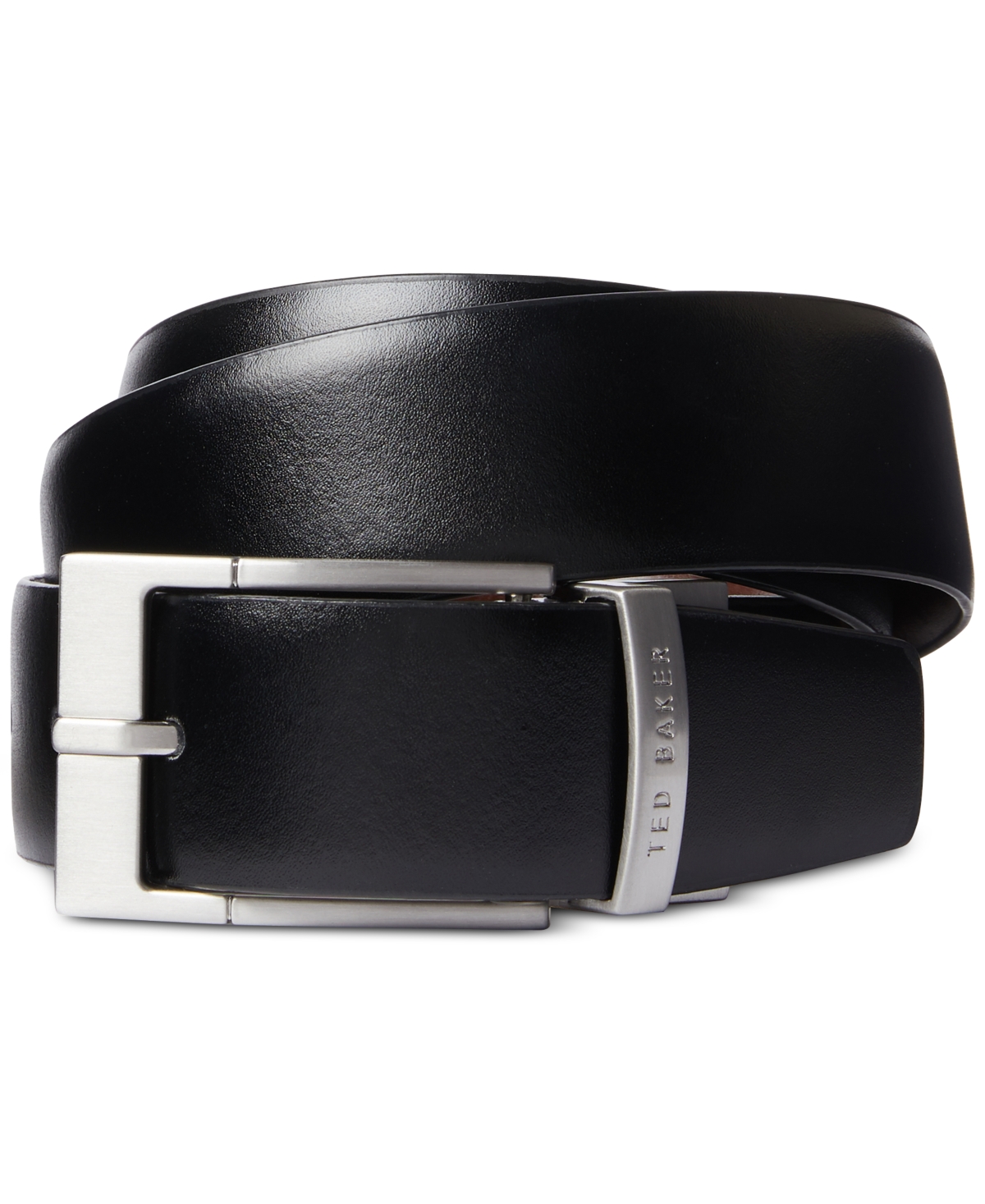 Shop Ted Baker Men's Connary Leather Belt In Black