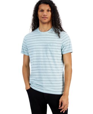 Sun + Stone - Men's Aaron Regular-Fit Stripe Pocket T-Shirt