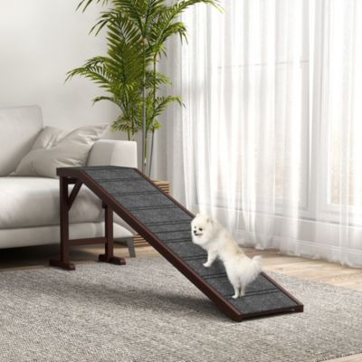 Foldable Pet Ramp for Dogs Non-slip Carpet Platform 74"L x 16"W x 25"H