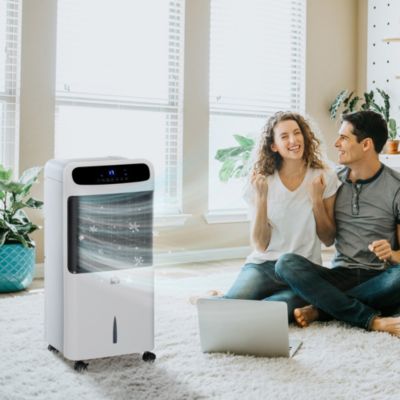 Mobile Air Cooler, Evaporative Ice Cooling Fan Humidifier Unit