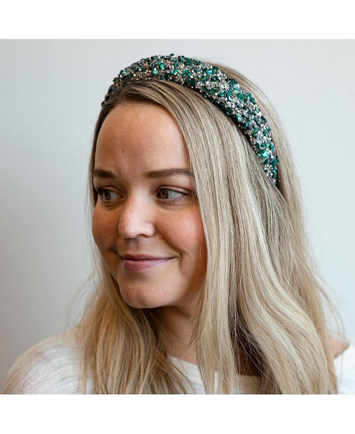 Headbands of Hope Women's All That Glitters Headband Green + Silver