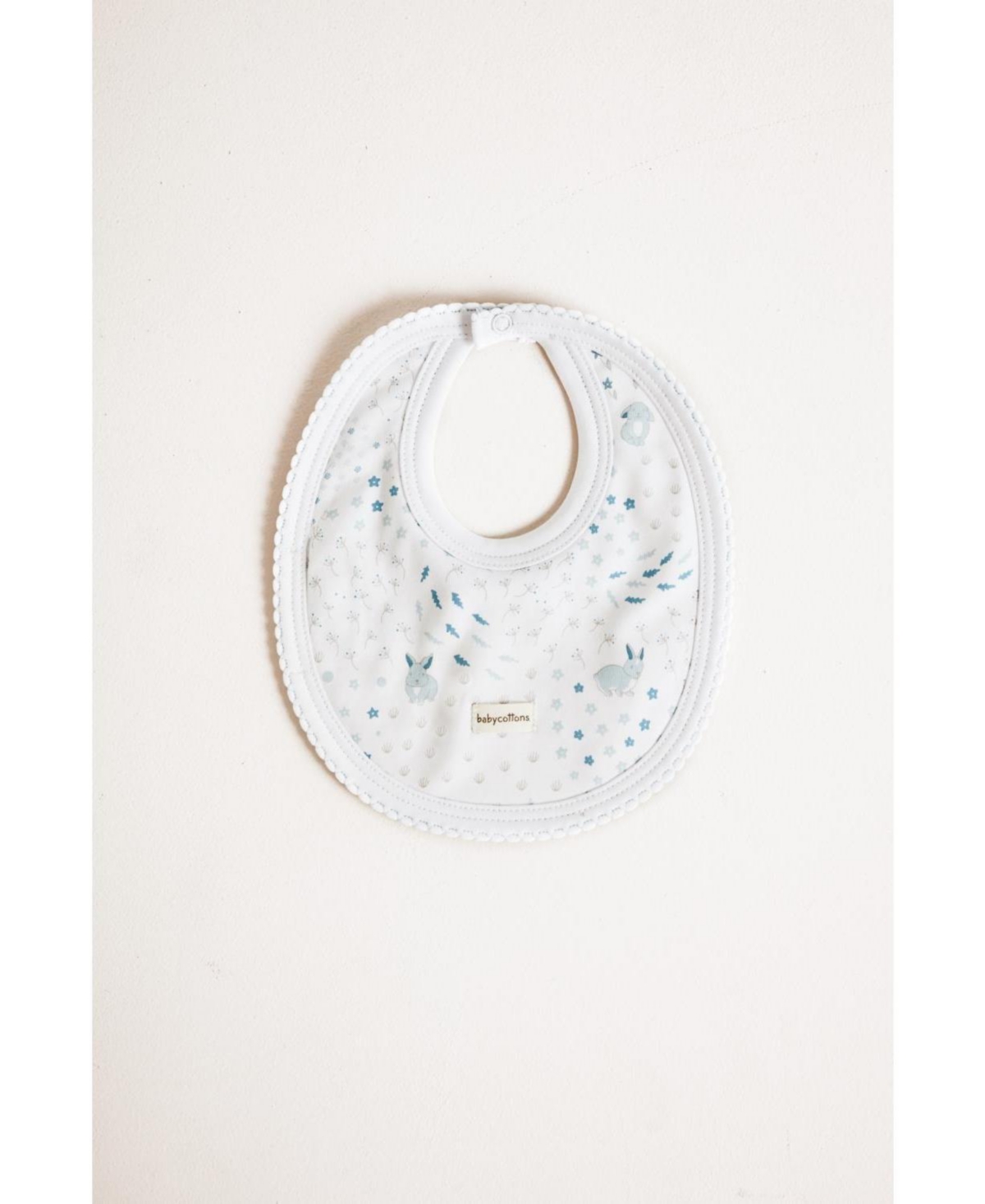 Babycottons Unisex In The Woods Small Bib For Infants In White