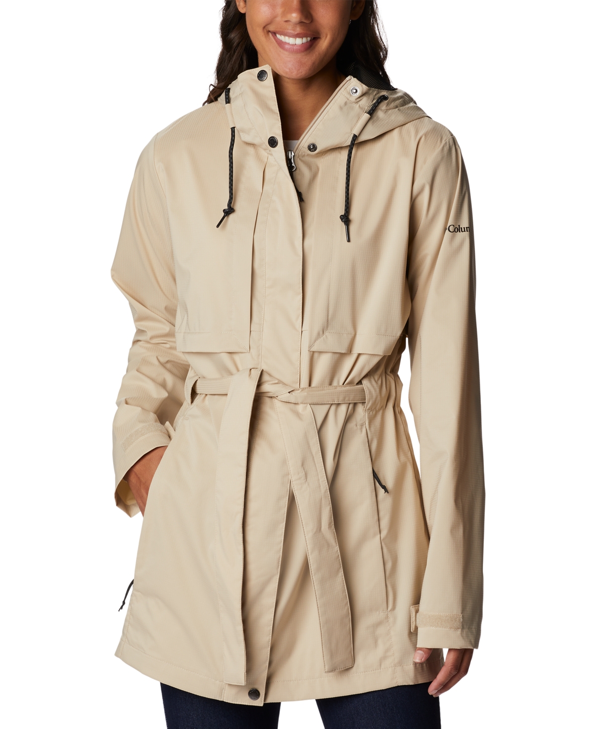 Columbia Women s Pardon My Trench Water Resistant Rain Jacket Smart Closet