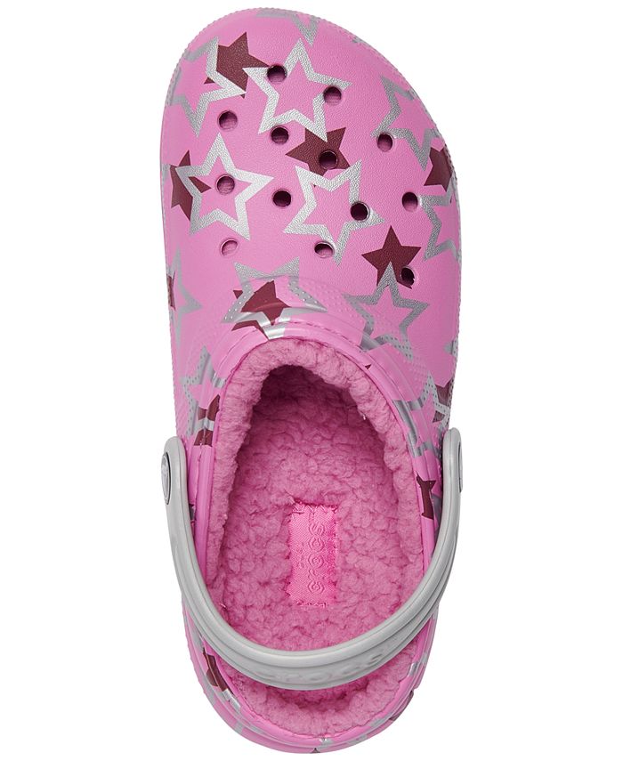 Crocs Little Girls Disco Dance Party Classic Lined Clogs from Finish