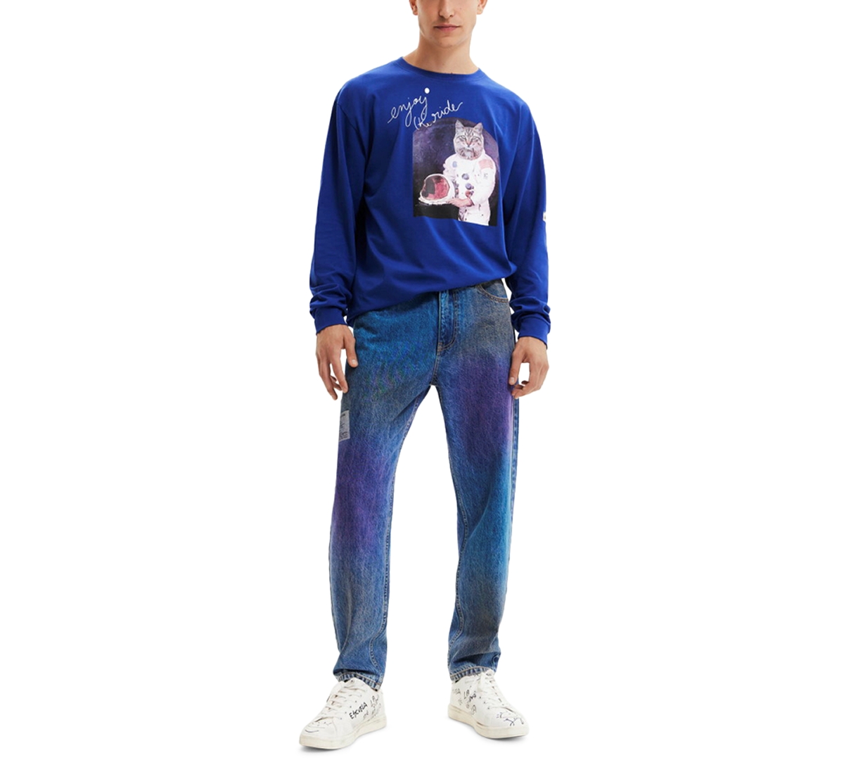 Desigual Men's Relaxed-Fit Multicolor Denim Jeans