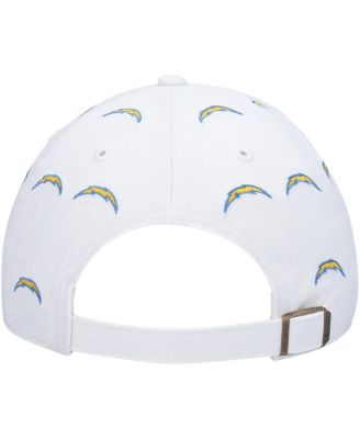 Women's White Los Angeles Chargers Team Confetti Clean Up Adjustable Hat