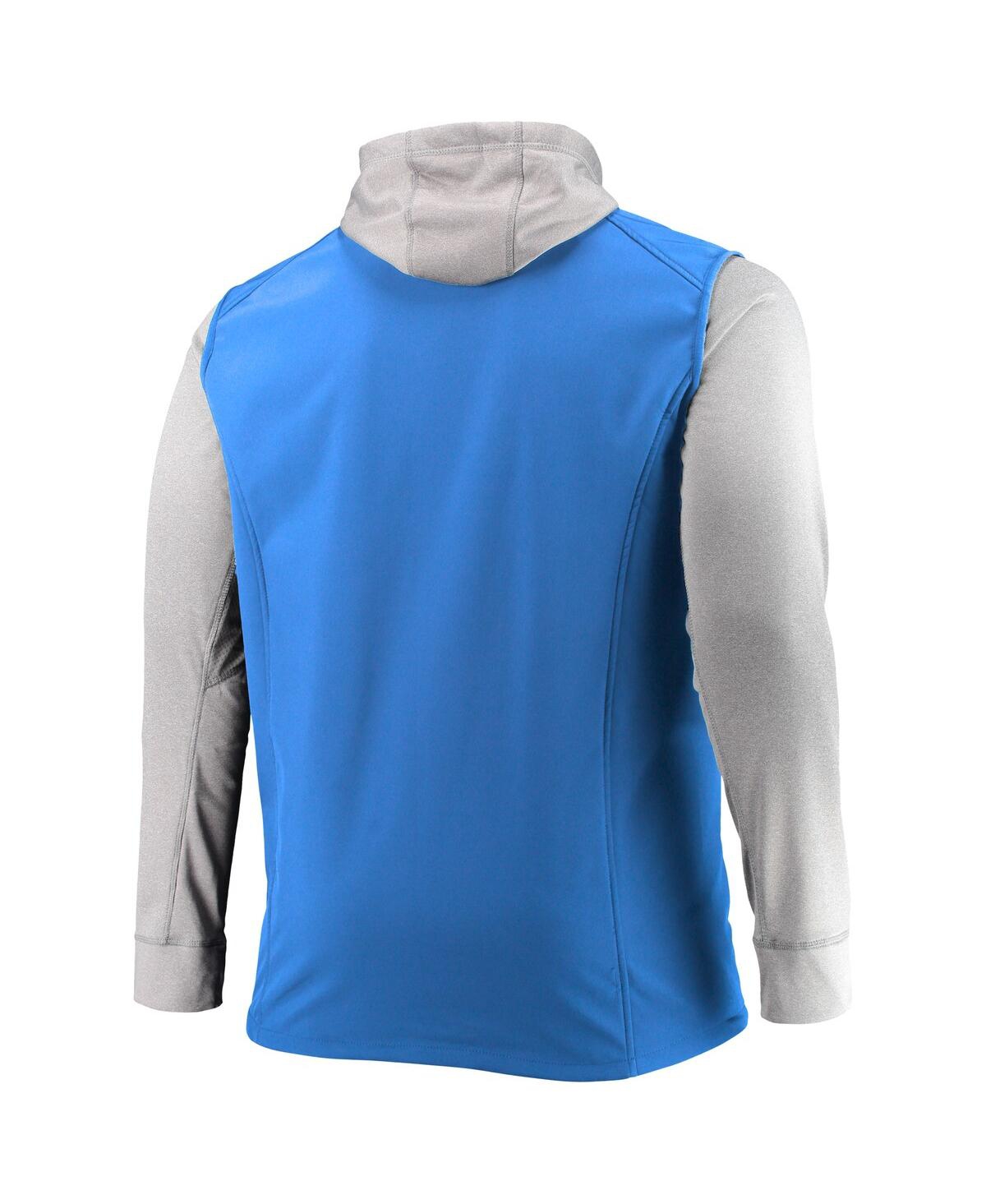 DUNBROOKE MEN'S DUNBROOKE ROYAL, GRAY NEW YORK GIANTS BIG AND TALL ALPHA FULL-ZIP HOODIE JACKET 