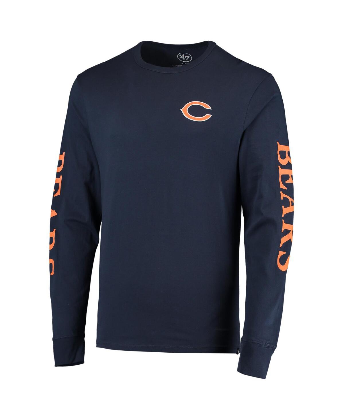 Men's '47 BrandChicago Bears Franklin Long Sleeve T-shirt - Navy