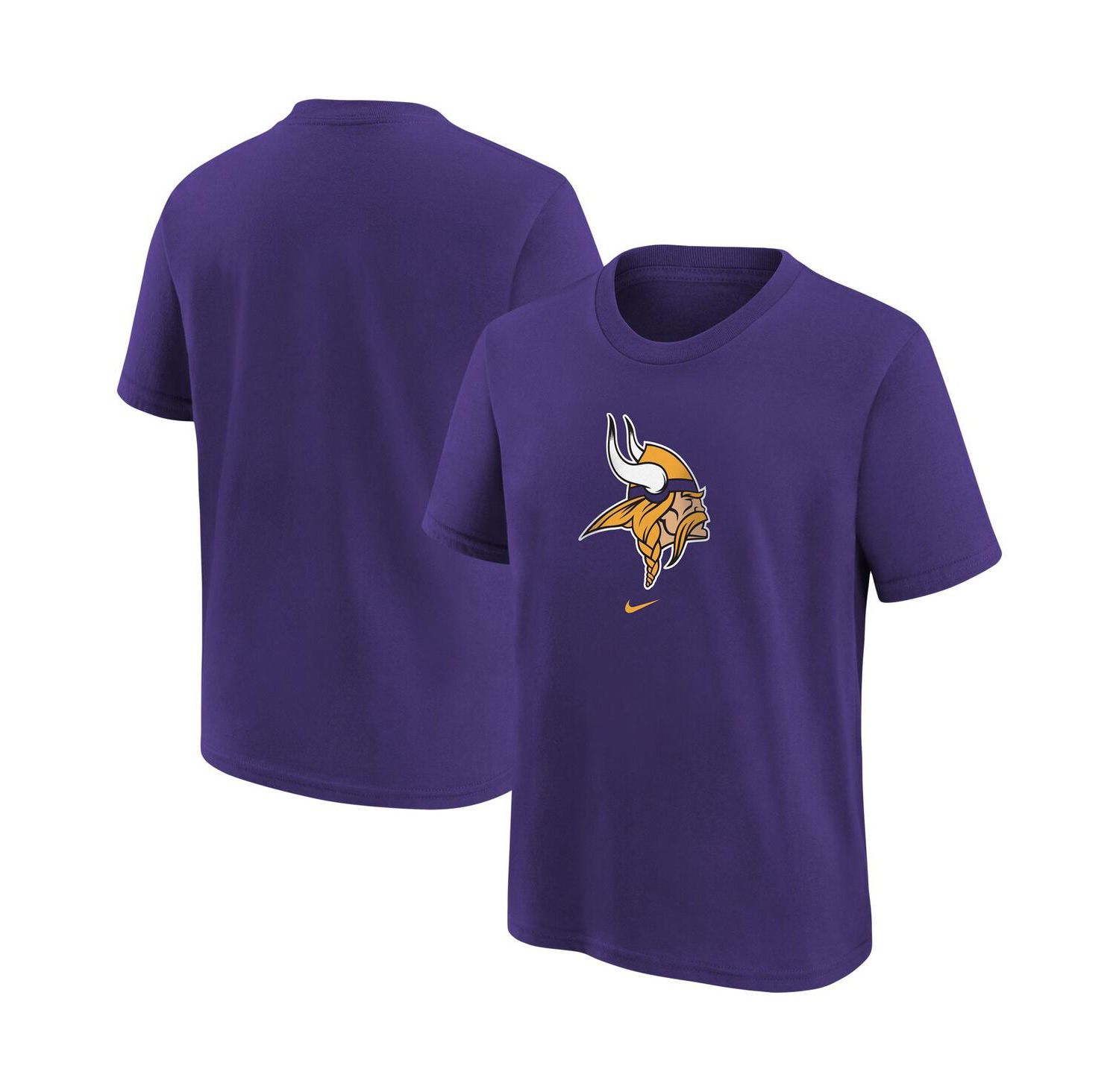 Big Boys Purple Minnesota Vikings Logo T-shirt