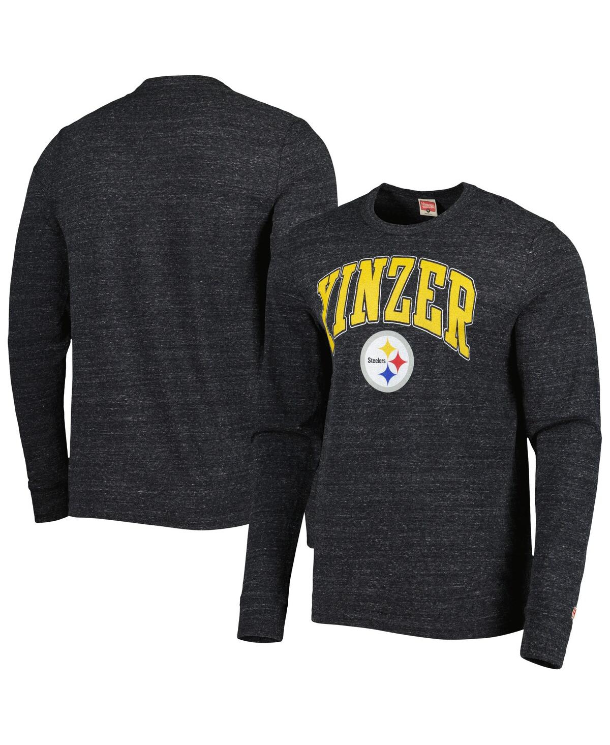 HOMAGE MEN'S HOMAGE CHARCOAL PITTSBURGH STEELERS HYPER LOCAL TRI-BLEND LONG SLEEVE T-SHIRT