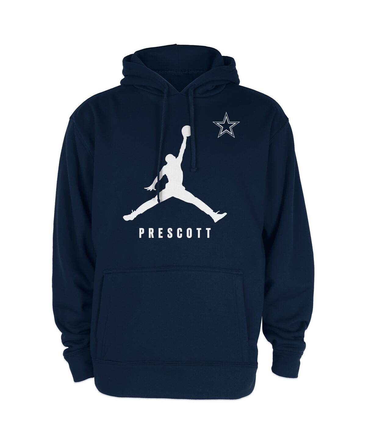 Jordan Men's  Dak Prescott Navy Dallas Cowboys Lockup Pullover Hoodie