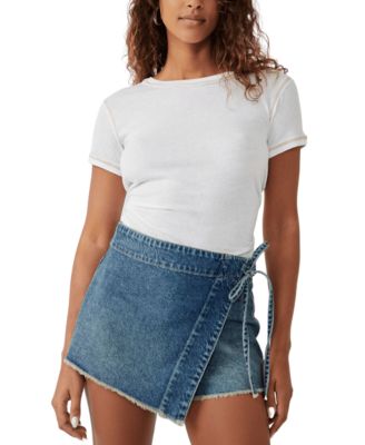 Women's Emmy Cotton Denim Mini Skort