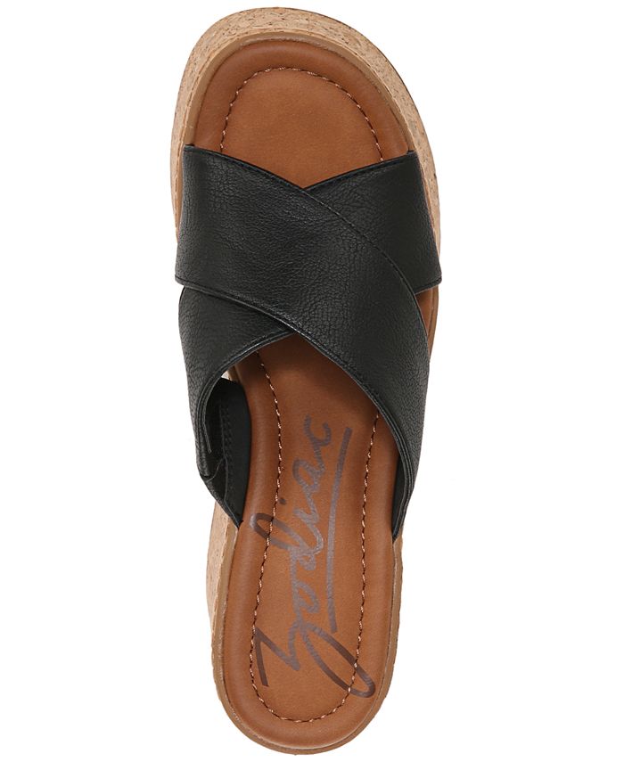 Zodiac Women's Nessa SlipOn Criss Cross Band Platform Wedge Sandals