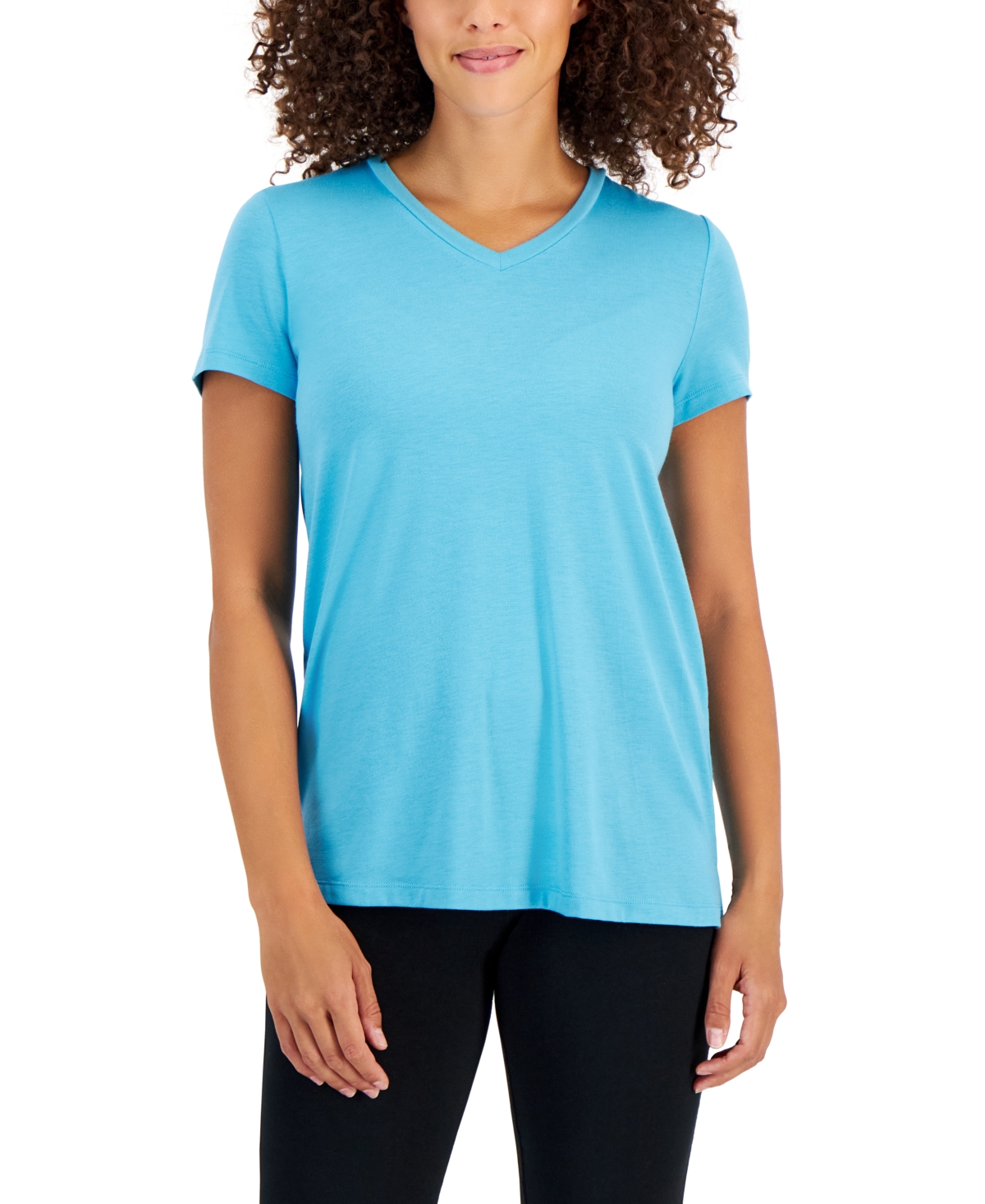 Id Ideology Women s V Neck Short Sleeve High Low T Shirt Created