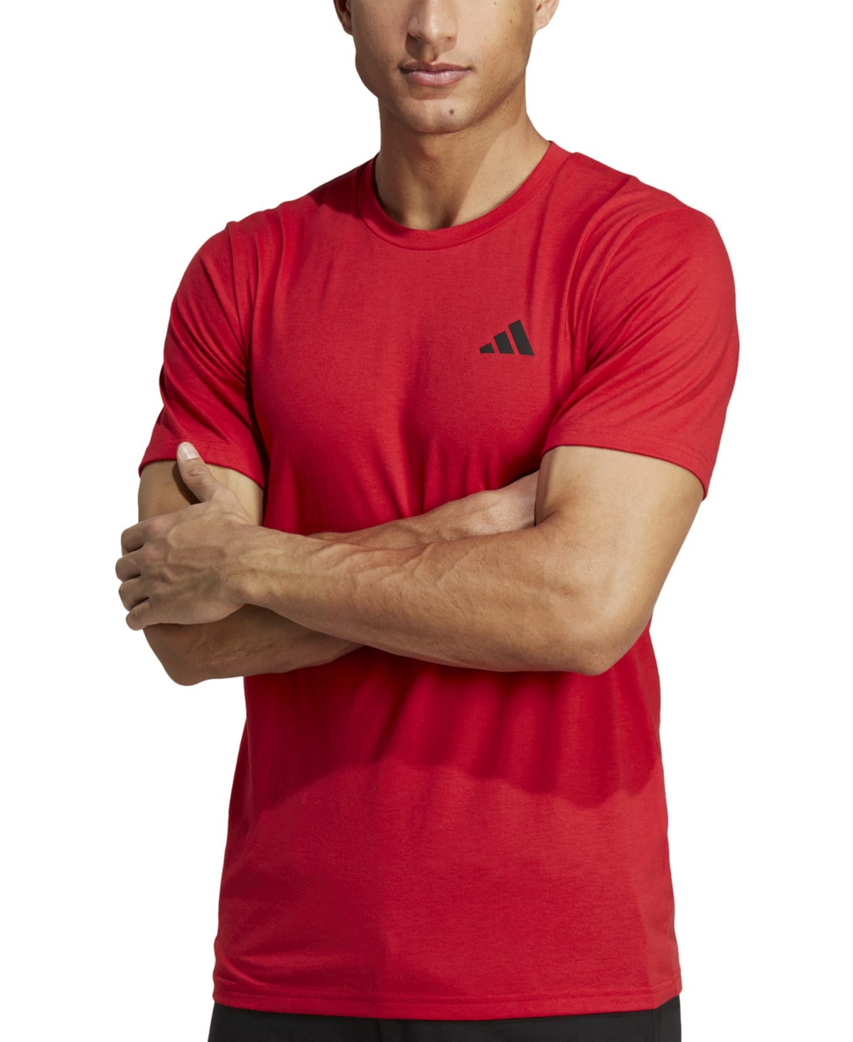 Shop Adidas Originals Men's Essentials Feel Ready Logo Training T-shirt In Btr Scarlet