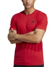 Men's adidas Red Louisville Cardinals Stripe Up AEROREADY Pregame T-Shirt