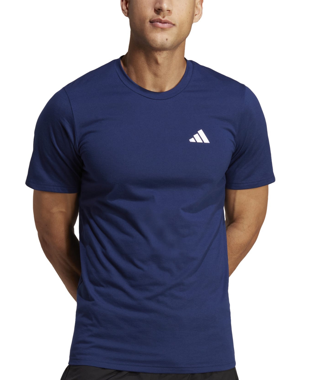 Shop Adidas Originals Men's Essentials Feel Ready Logo Training T-shirt In Dark Blue