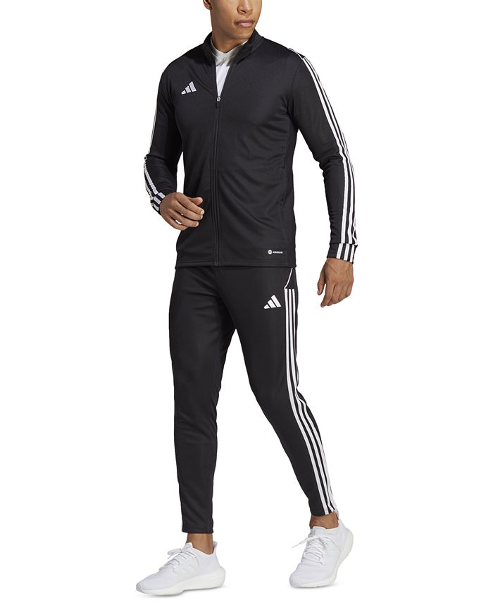 adidas Men's Tiro 23 Slim-Fit Performance 3-Stripes Track Jacket - Black - 3XLT