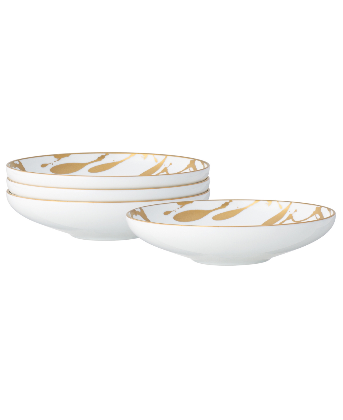 Noritake Raptures Gold Set Of 4 Fruit Bowls, Service For 4 In White Gold-tone