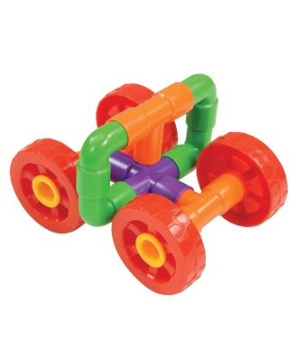 Tubes and Wheels Construction Building Set - 72 Pieces