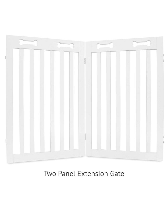 Arf Pets 2Panel Freestanding Dog Gate, Retractable Pet Gate W/Door