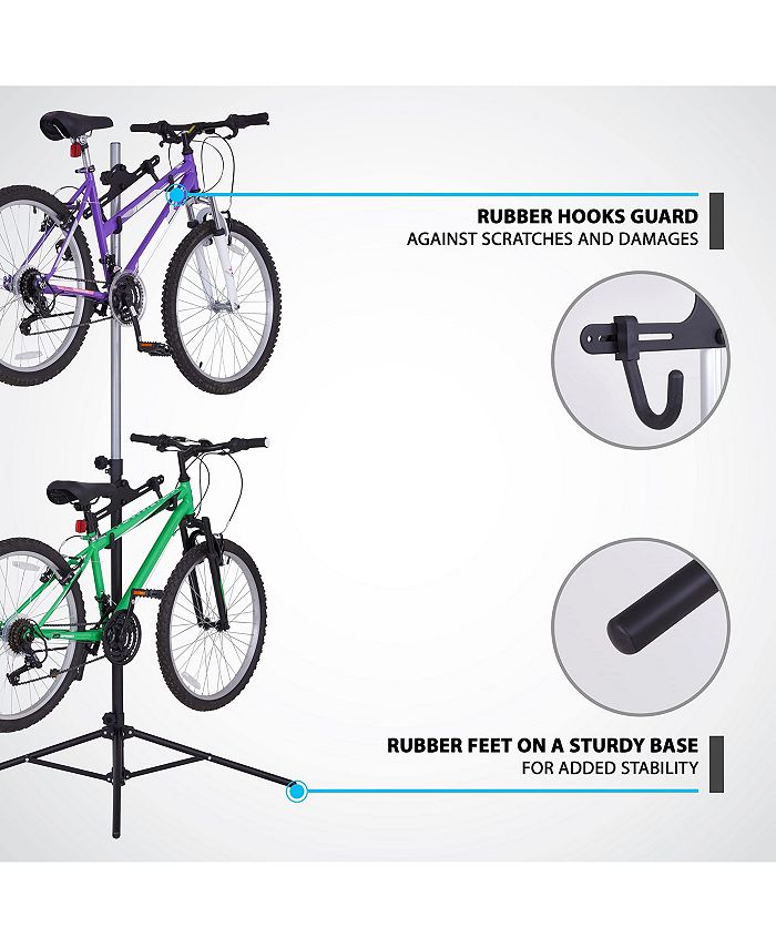 Raxgo Adjustable Bike Rack, Freestanding & Foldable 2 Bike Hanger Macy's