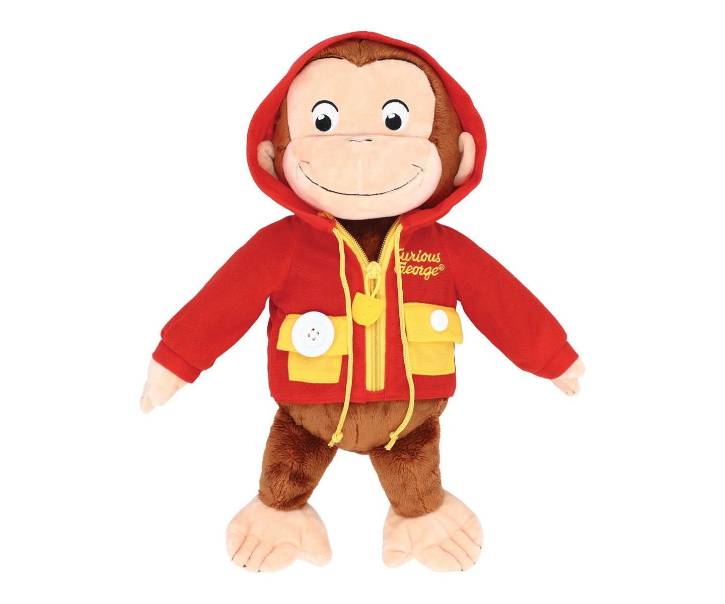 Детская мягкая игрушка Kids Preferred Learn to Dress Curious George Plush — фото 5