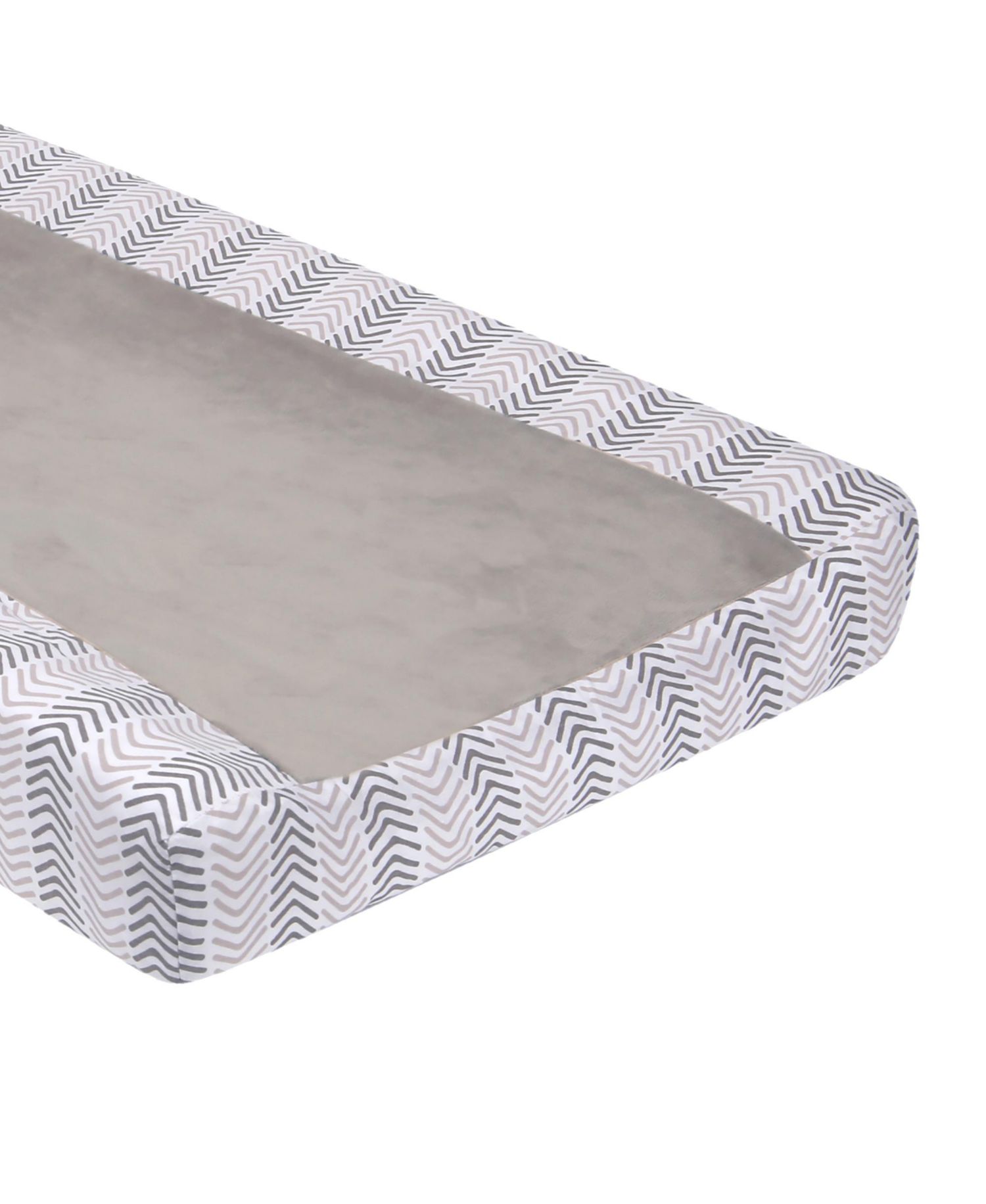 Lambs and Ivy Woodland Forest Gray Chevron Changing Pad Cover