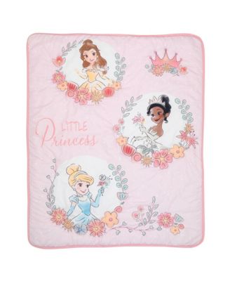Disney Princesses 3-Piece Nursery Baby Crib Bedding Set - Pink