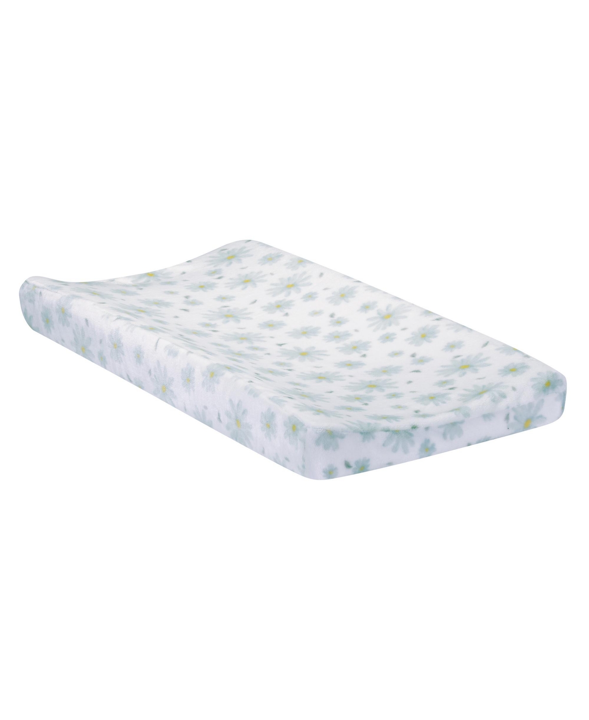 Lambs & Ivy Sweet Daisy White/Blue Flowers Changing Pad Cover