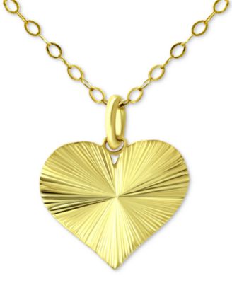 Giani Bernini - Radiant Heart Pendant Necklace, 16" + 2" extender