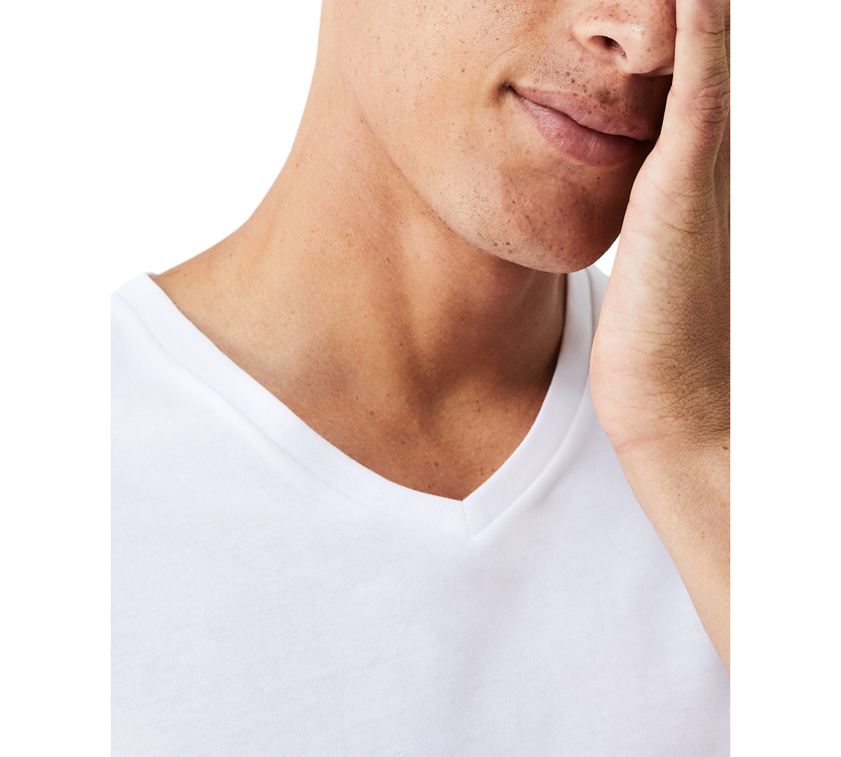 Lacoste Men's 3-Pack V-Neck Slim Fit Undershirts