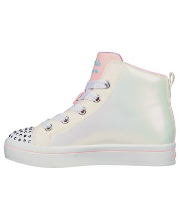 Skechers Girls' Twi-Lites 2.0 Star Gloss Hi-Top Lighted Sneakers
