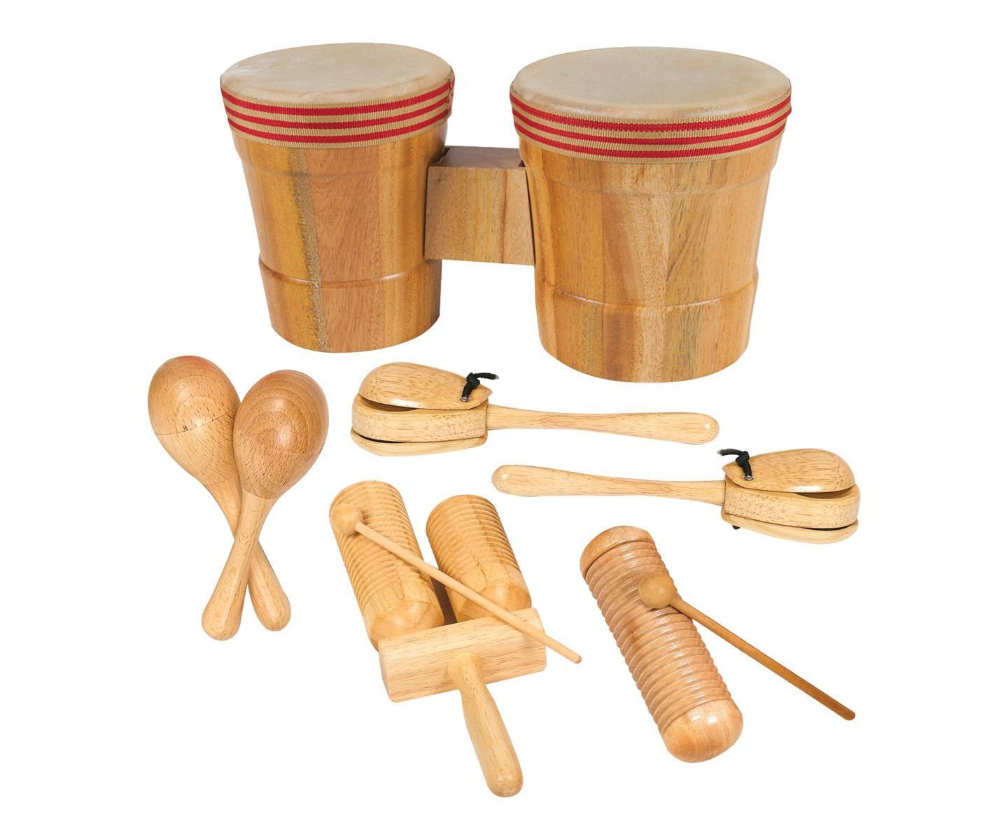 Детские игрушки Westco Jr. Latin American Wooden Rhythm Instruments Kit - Set of 6 — фото 1