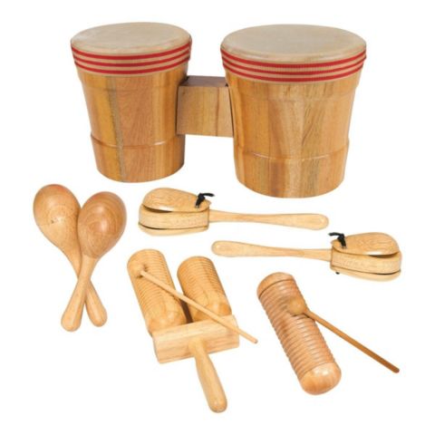 Детские игрушки Westco Jr. Latin American Wooden Rhythm Instruments Kit - Set of 6