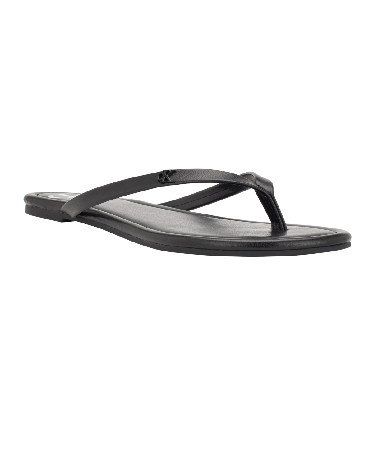 Calvin Klein Women's Crude Casual Slide-on Flat Sandals In Black