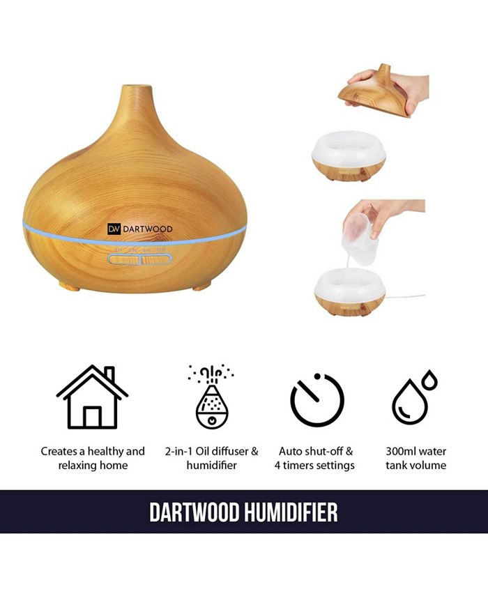 Dartwood Premium Ultrasonic Aroma Diffuser and Humidifier Essential