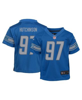 Nike Little Boys Aidan Hutchinson Blue Detroit Lions Game Jersey - Macy's