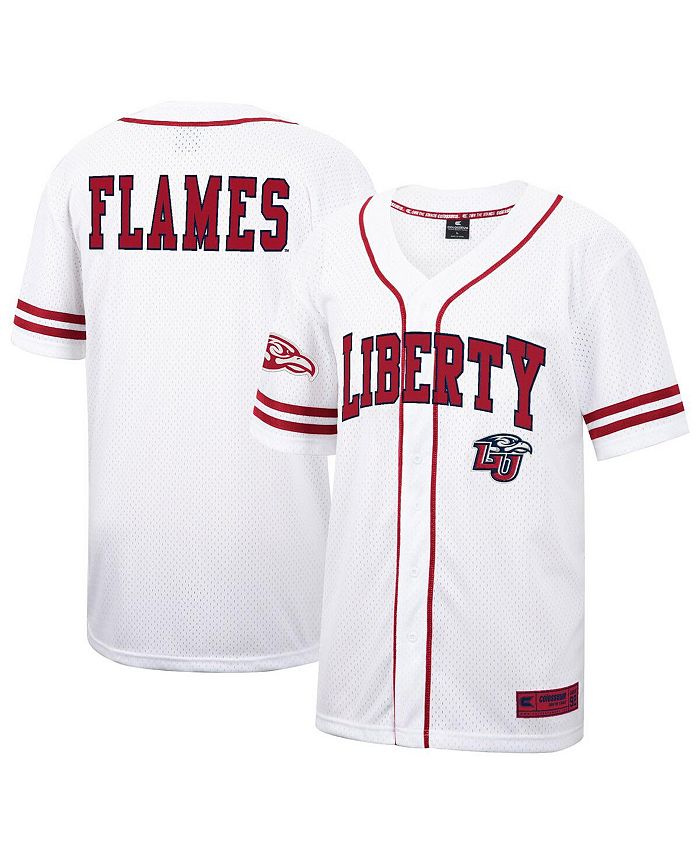 Colosseum Men's White Liberty Flames Free-Spirited Full-Button Baseball  Jersey - Macy's