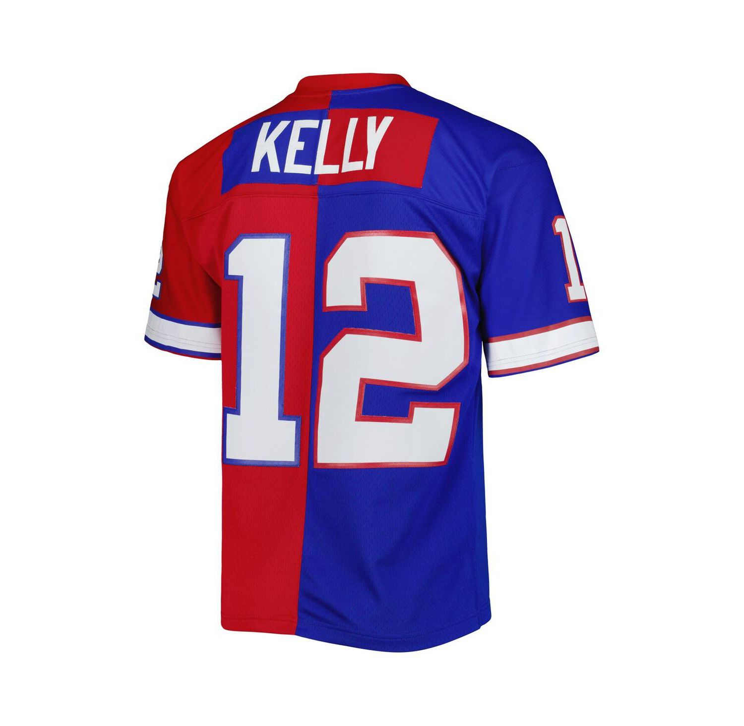 Men's Jim Kelly Royal and Red Buffalo Bills 1990 Split Legacy Replica Jersey