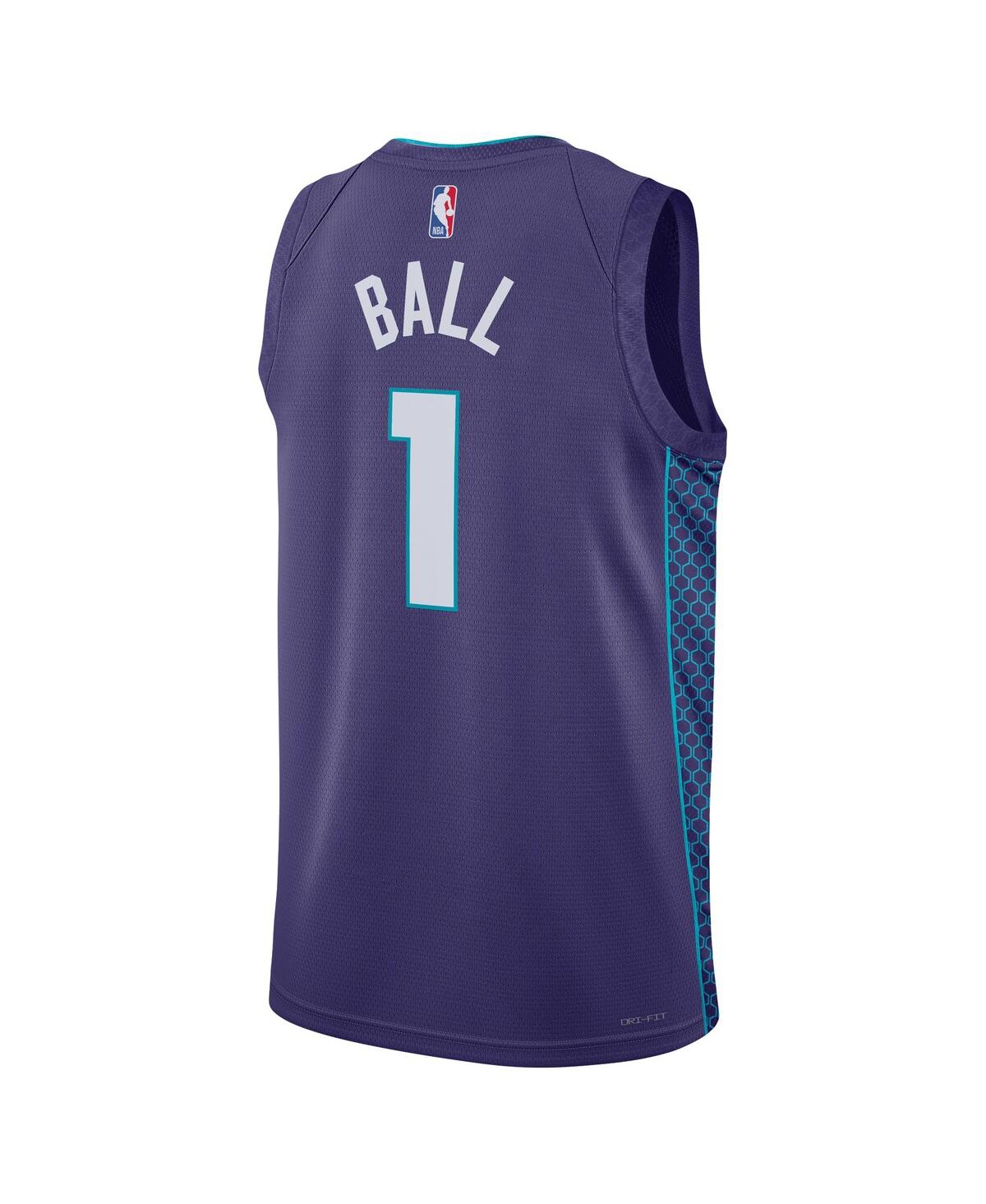 Men's Jordan Lamelo BallCharlotte Hornets Statement Edition Swingman Jersey - Purple
