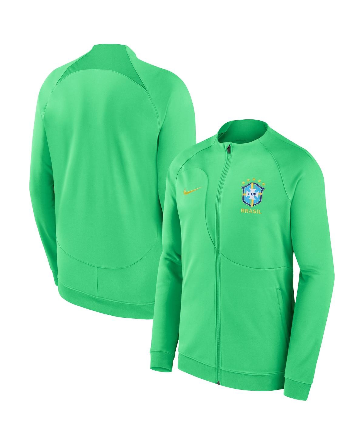 Nike Men's  Green Brazil National Team Academy Pro Anthem Performance Full-zip Jacket