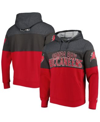 Men's Heather Charcoal, Red Tampa Bay Buccaneers Extreme Pullover Hoodie