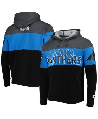 Men's Carolina Panthers Starter Black/Blue Logo Extreme Full-Zip