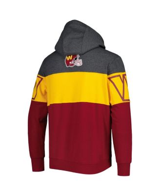 Men's Heather Charcoal, Burgundy Washington Commanders Extreme Pullover Hoodie