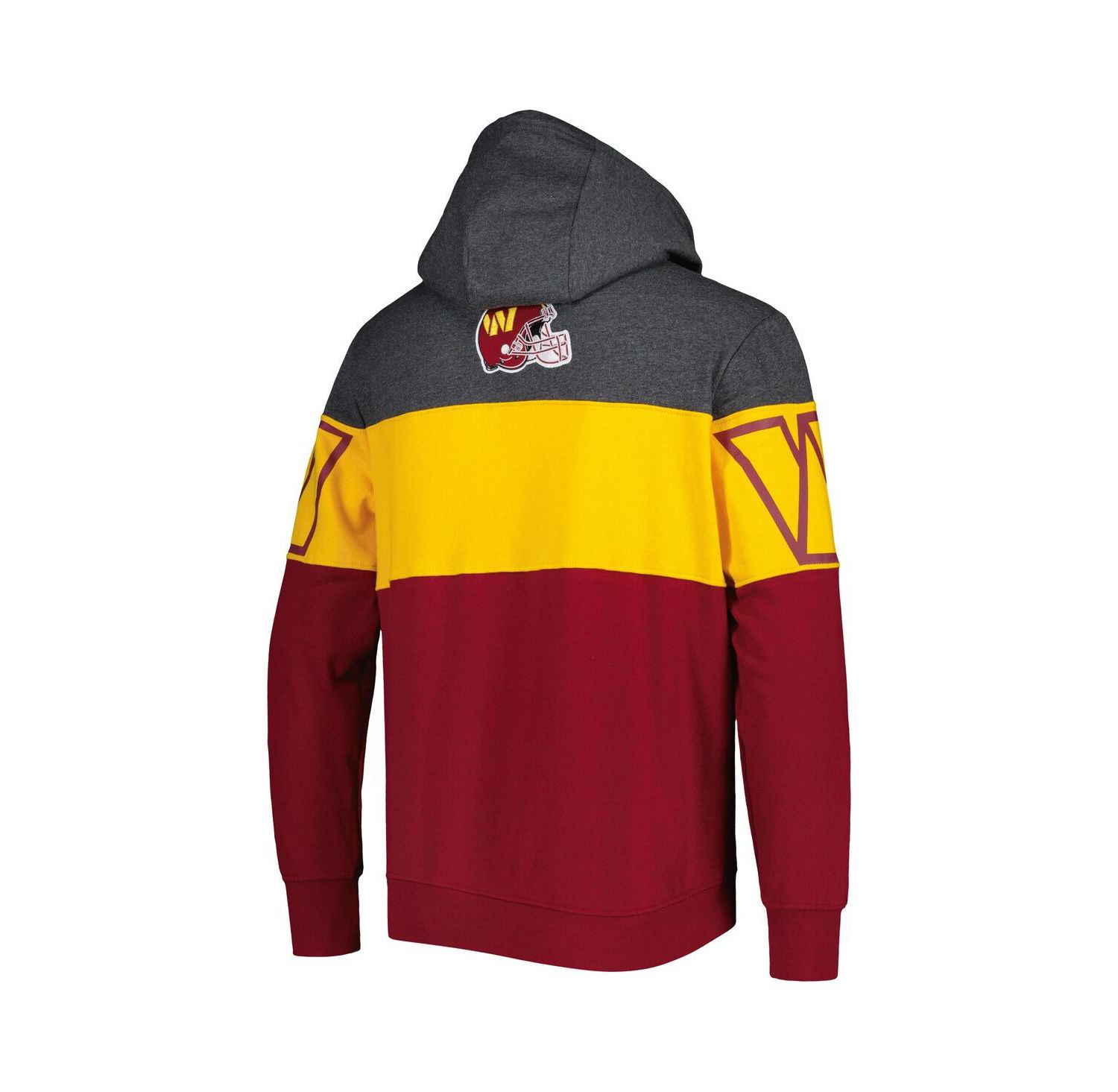 Men's Heather Charcoal, Burgundy Washington Commanders Extreme Pullover Hoodie