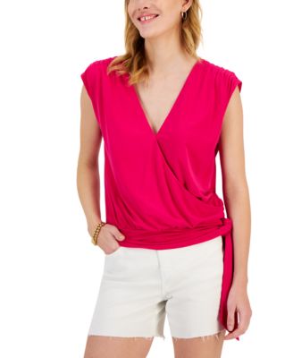 I.N.C. International Concepts - Women's Tie-Waist Surplice Top