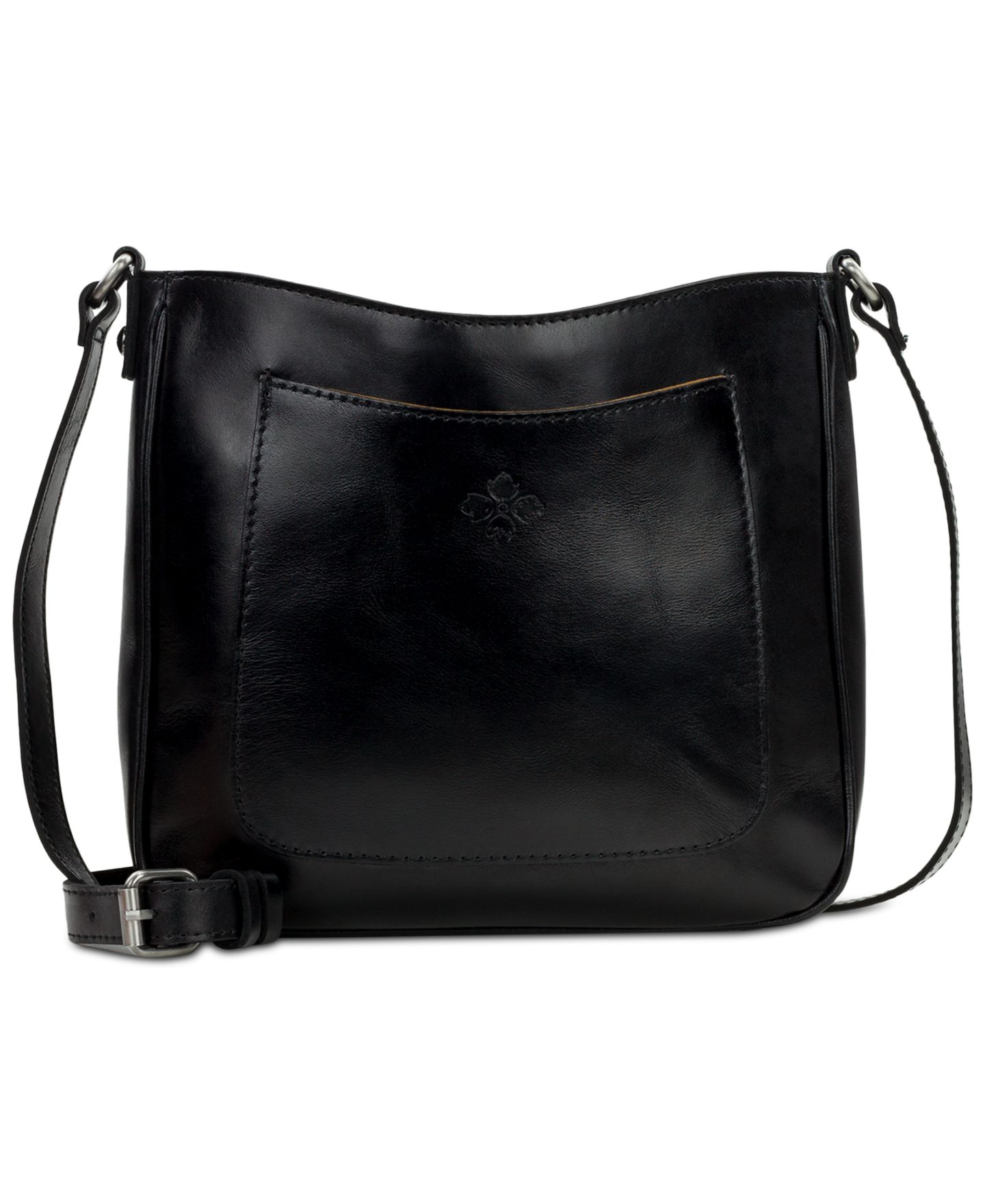 Женская сумка Patricia Nash Emeline Medium Leather Crossbody, цвет: Чёрный — фото 1