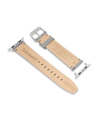 Unisex Ashby Gray Genuine Leather Universal Smart Watch Strap 22mm